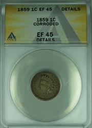 1859 Indian Head Cent 1c ANACS  Details Corroded (10)