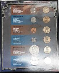 12 Piece Presidential US Coin Set in Handsome Info Folder
