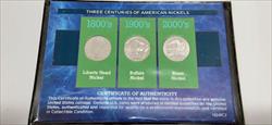 3 Centuries of American Nickels Set - 3 Coins in a Info Card-Avg Circ to BU