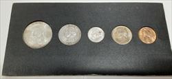 United States 5 Coin 1st Year of Issue Set in Holder - Cent Through Half Dollar