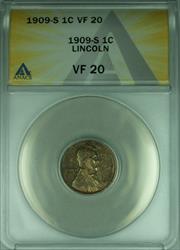 1909-S Lincoln Wheat Cent 1c ANACS   (10B)