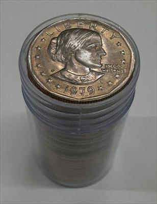 1979-P $1 Susan B. Anthony Dollar (Far Date) BU Roll 25 Coins