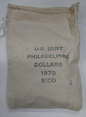 1979-P Susan B Anthony $1 Dollar Coin Official Mint Bag Still Unopened