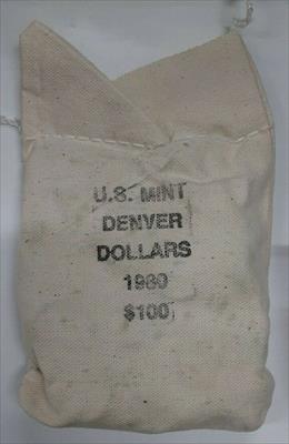 1980-D Susan B Anthony $1 Dollar Coin Official Mint Bag Still Unopened
