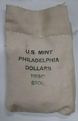 1980-P Susan B Anthony $1 Dollar Coin Official Mint Bag Still Unopened