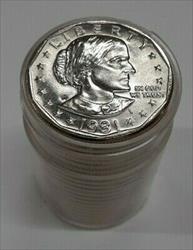 1981-P $1 Susan B. Anthony Dollar BU Roll 20 Coins