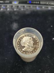 1981-S Proof Susan B Anthony SBA Dollar Coin $1 Roll 20 Coins Total