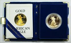 1986 W Proof 1 Oz American  Eagle $50  w/ Box & COA