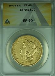 1870 S Liberty $20 Double Eagle   ANACS
