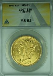 1907 Liberty Head $20 Double Eagle   ANACS