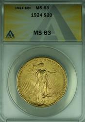 1924 St. Gaudens $20 Double Eagle   ANACS  (MK)