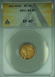 1911 Indian Head Quarter Eagle $2.50   ANACS