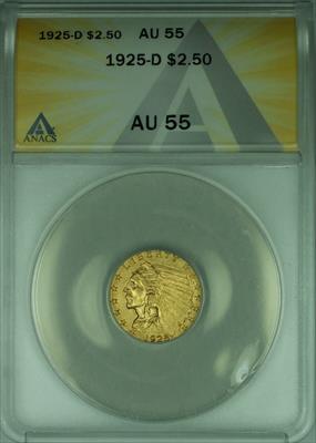 1925 D Indian Head Quarter Eagle $2.50   ANACS