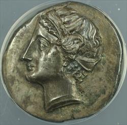 281-272 BC Ancient Greek Calabria Tarentum Campano AR Nomos ANACS  MSK