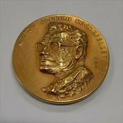 Undated 18K Gold Nelson Rockefeller MACo Medal  31.5 Grams/30MM   (MK)