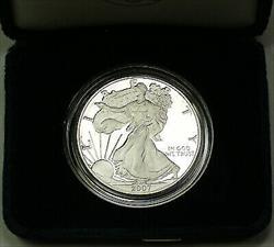 2007 W Proof American  Eagle $1  ASE 1 Troy Oz .999 with COA and OGP