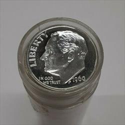 1960 Roosevelt Proof 90%  Dimes  50  Roll