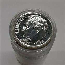 1961 Roosevelt Proof 90%  Dimes  50  Roll