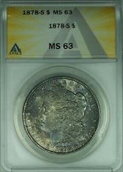 1878 S Morgan   $1 ANACS Toned (RLX)