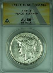 1921 Peace   S$1 ANACS Details Cleaned (A)