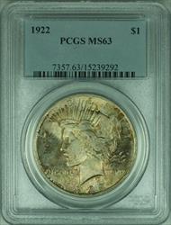1922 Peace   $1  PCGS Beautifully Toned (34 F)