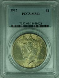 1922 Peace   $1  PCGS Lightly Toned (34 B)