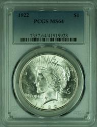 1922 Peace   S$1 PCGS  (35B)