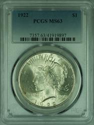 1922 Peace   S$1 PCGS  (35F)