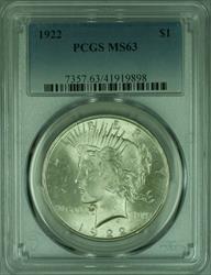 1922 Peace   S$1 PCGS  (35G)