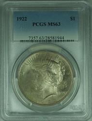 1922 Peace   S$1 PCGS Lightly Toned (31 D)