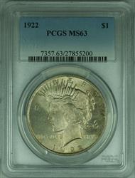 1922 Peace   S$1 PCGS Lightly Toned (31 F)