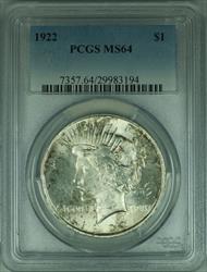 1922 Peace   S$1 PCGS Toned (31 B T)