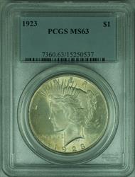 1923 Peace   $1  PCGS Better /Lightly Toned (34 N)