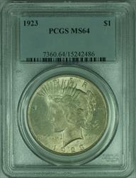 1923 Peace   $1  PCGS Lightly Toned (34 I)