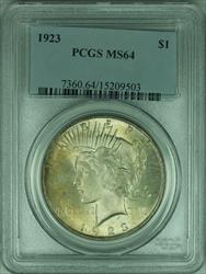1923 Peace   $1  PCGS Nicely Toned (34 C)