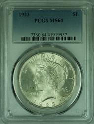 1923 Peace   S$1 PCGS  (35L)
