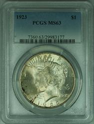 1923 Peace   S$1 PCGS Lightly Toned (24c)