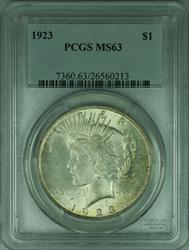 1923 Peace   S$1 PCGS Lightly Toned (24N)