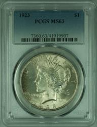 1923 Peace   S$1 PCGS Lightly Toned (35G)
