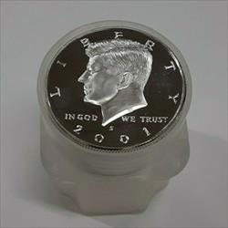 2001 S Proof 90%  Kennedy Half  Roll  20 s Total in Tube