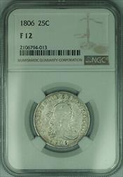 1806 Draped Bust  Quarter 25c *B 8 Reverse Cud Finest Known* NGC