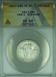 1917 Var 1 Standing Liberty  Quarter 25c  ANACS Details (39)