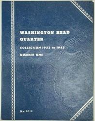 Complete Washington Quarter 1932 1979 Avg Circ BU 108 s in 3 Whitman Folders