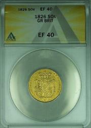1826 Great Britain Sovereign Gold Coin of George IV ANACS   (DW)