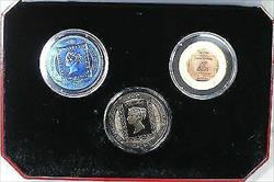 2004 Pobjoy Mint 3 coins Gibraltar Isle of Man British Virgin Islands Royal Mail