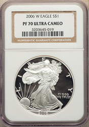 2006-W S$1 Silver Eagle DC Modern Bullion Coins NGC MS70