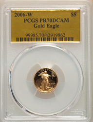 2006-W $5 Tenth-Ounce Gold Eagle PR DC Modern Bullion Coins PCGS MS70