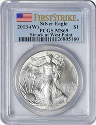 2013-(W) $1 American Silver Eagle MS69 First Strike PCGS
