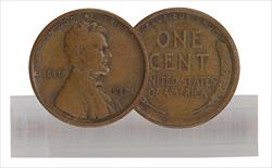 1921-S Circulated Lincoln Cent 50-Coin Roll VF/EF