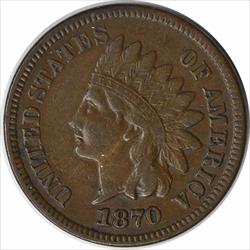 1870 Indian Cent DDR FS-801 S-3 EF Uncertified #228